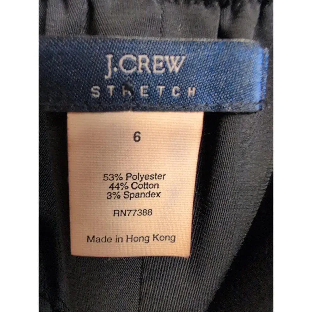 J.Crew black stretch strapless dress Size 6 Minimal Cocktail Party Retro Classic